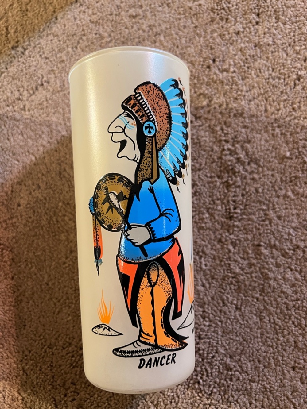 4 Bill Flores 16 OZ Indian Drinking Glasses - Picture 4 of 6